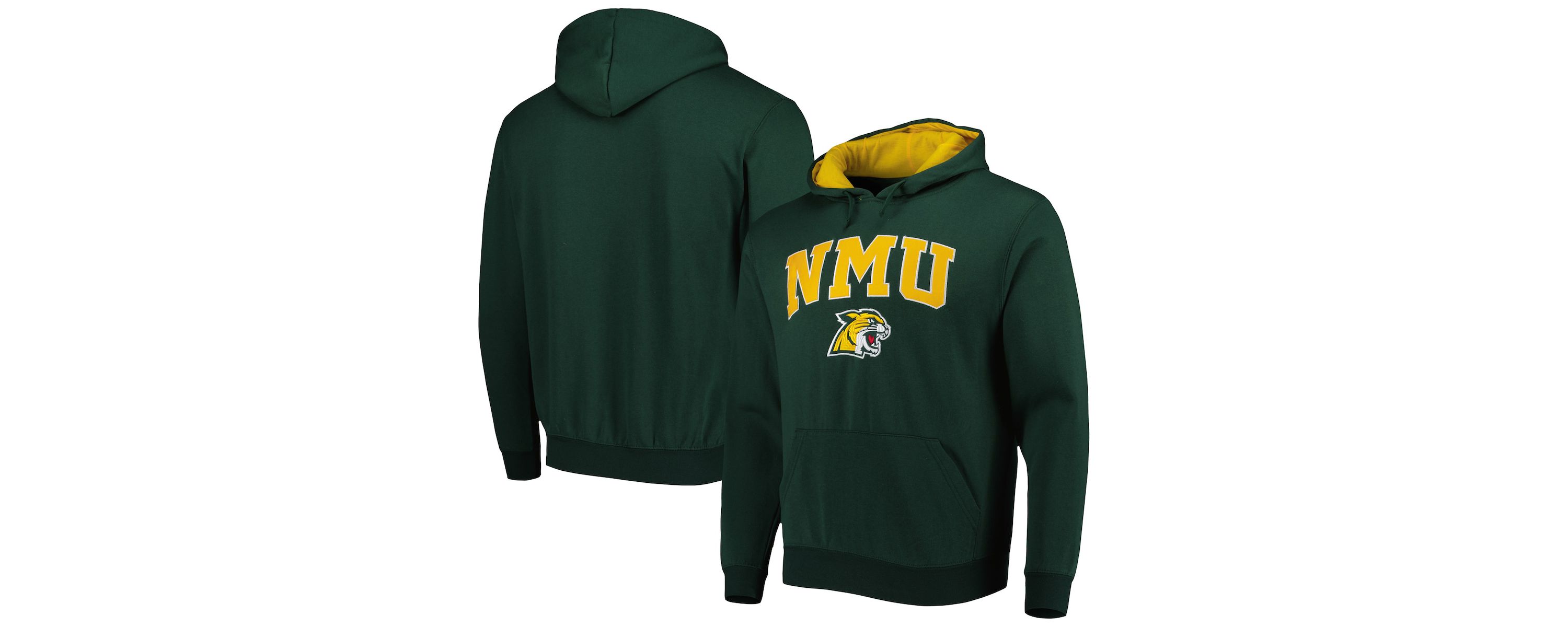 NCAA Northern Michigan Wildcats Arch & Logo 3.0 Pullover Hoodie
