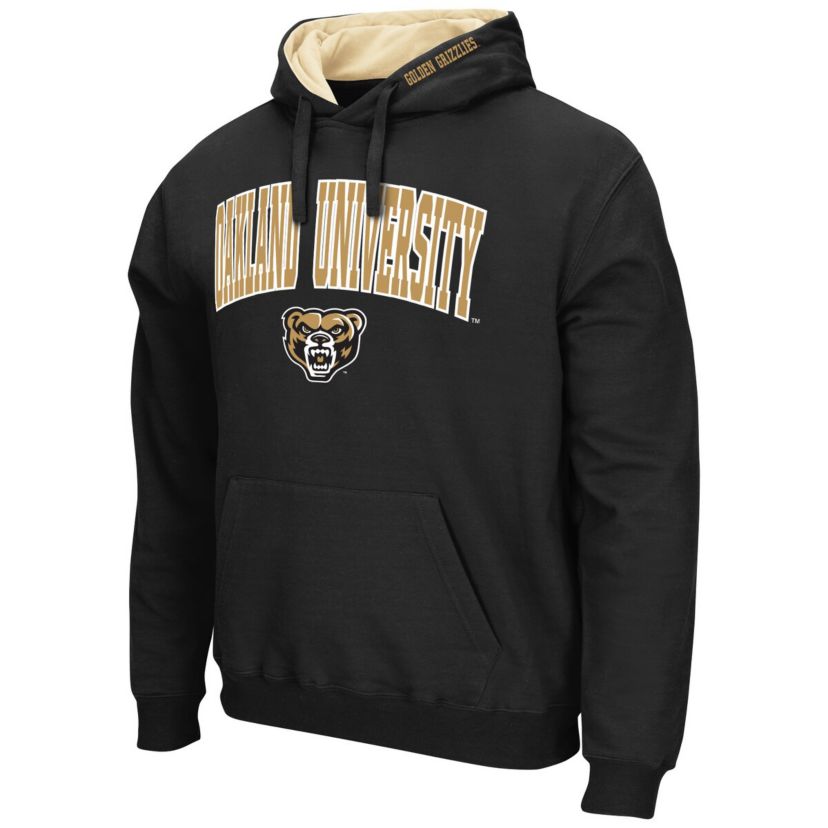 NCAA Oakland Golden Grizzlies Arch & Logo 3.0 Pullover Hoodie