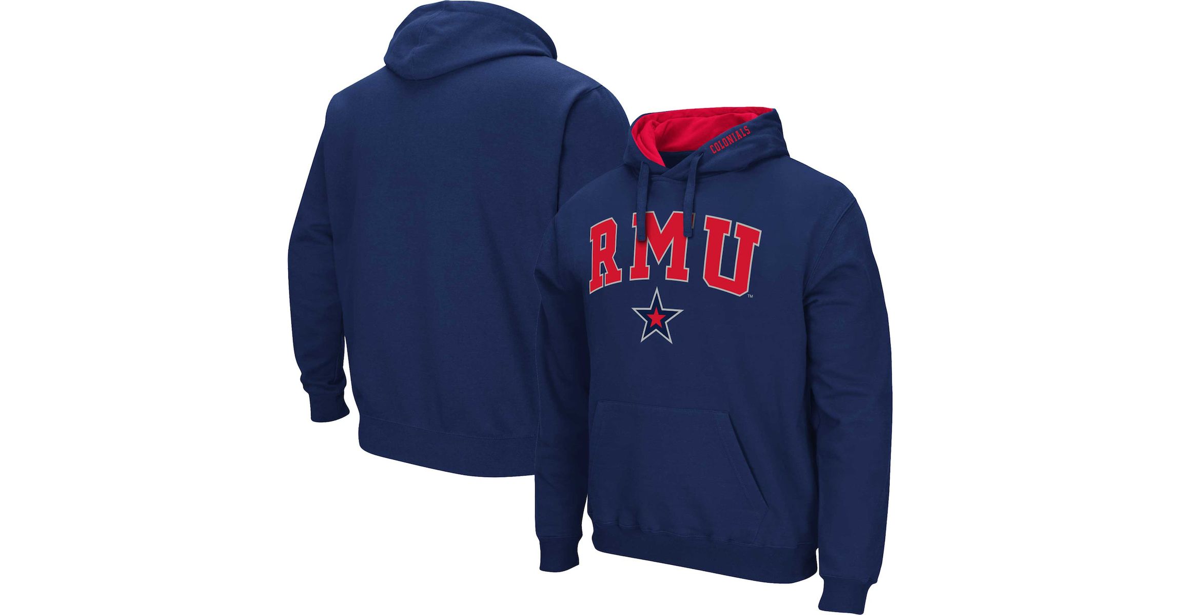 NCAA Robert Morris Colonials Arch & Logo 3.0 Pullover Hoodie