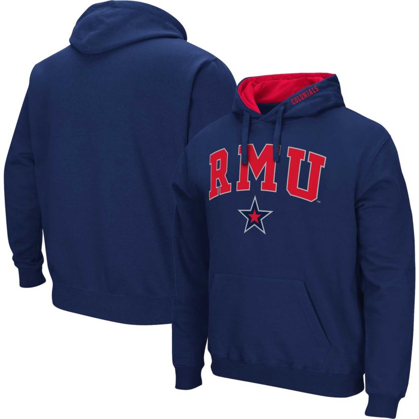 NCAA Robert Morris Colonials Arch & Logo 3.0 Pullover Hoodie
