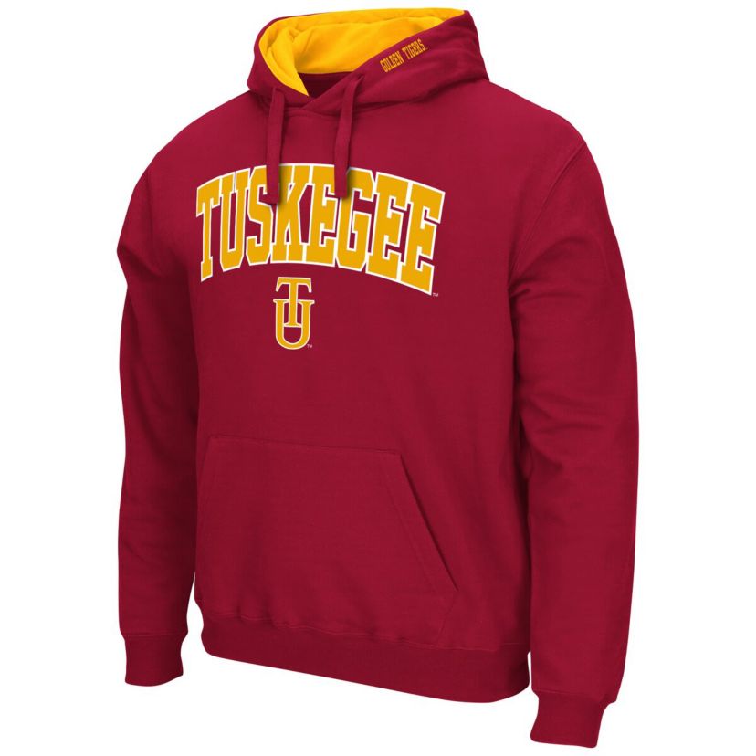 NCAA Tuskegee Golden Tigers Arch & Logo 3.0 Pullover Hoodie