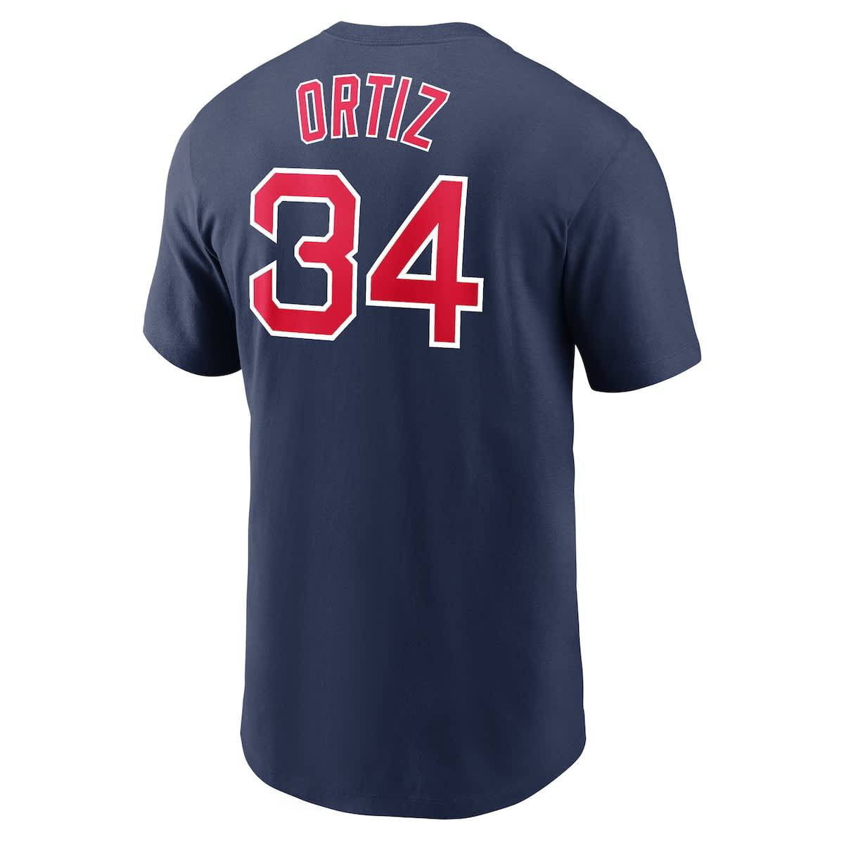 Boston Red Sox MLB Nike David Ortiz Boston Sox Name & Number Logo T-Shirt