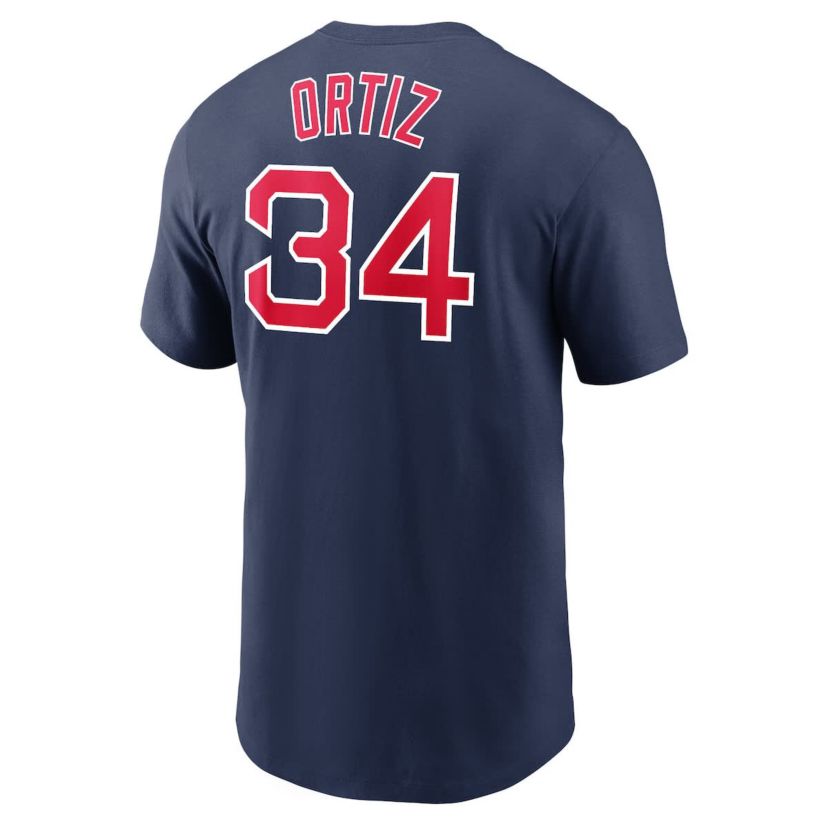 Boston Red Sox MLB Nike David Ortiz Boston Sox Name & Number Logo T-Shirt