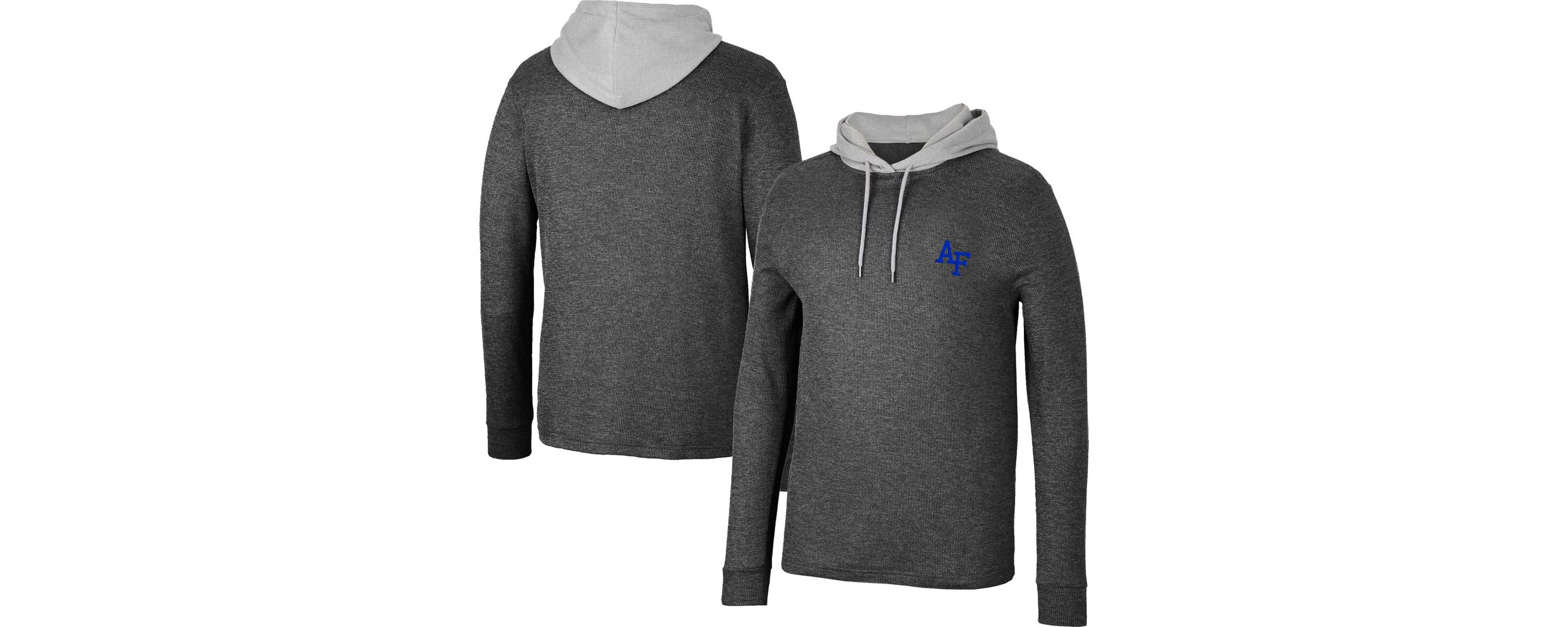NCAA Air Force Falcons Ballot Waffle-Knit Thermal Long Sleeve Hoodie T-Shirt