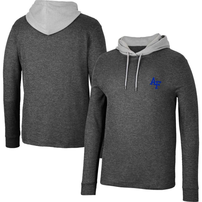 NCAA Air Force Falcons Ballot Waffle-Knit Thermal Long Sleeve Hoodie T-Shirt