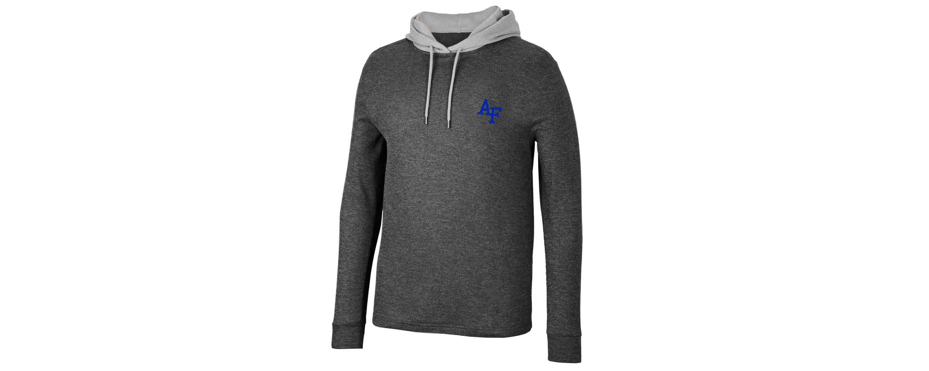 NCAA Air Force Falcons Ballot Waffle-Knit Thermal Long Sleeve Hoodie T-Shirt