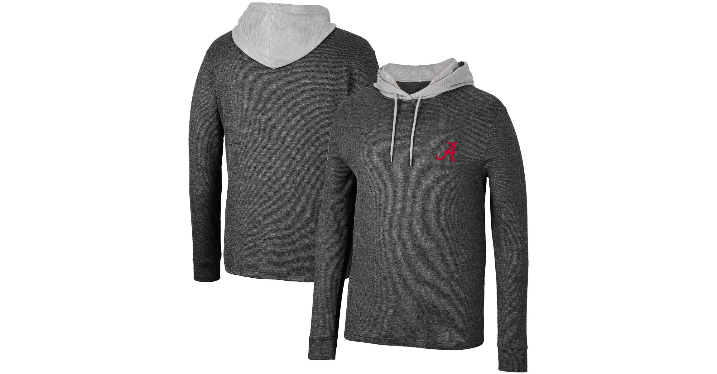 Alabama Crimson Tide NCAA Alabama Tide Ballot Waffle-Knit Thermal Long Sleeve Hoodie T-Shirt