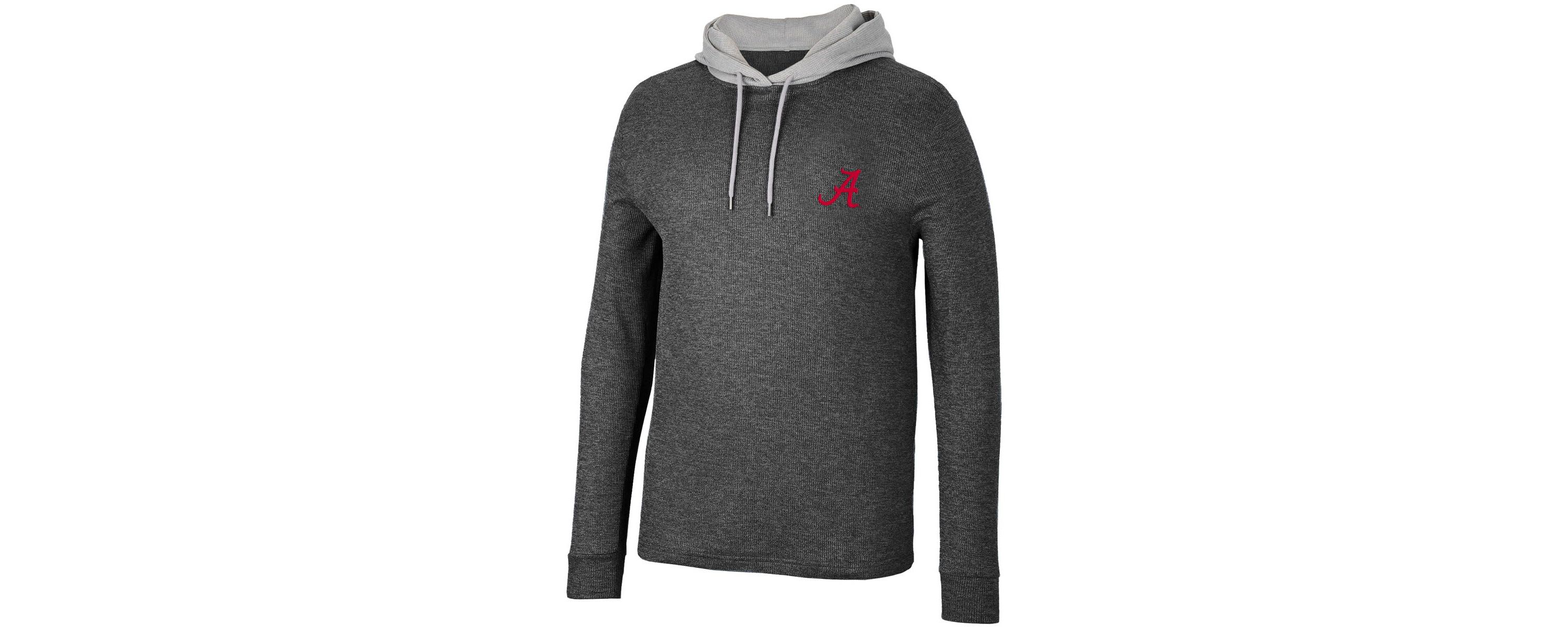 Alabama Crimson Tide NCAA Alabama Tide Ballot Waffle-Knit Thermal Long Sleeve Hoodie T-Shirt