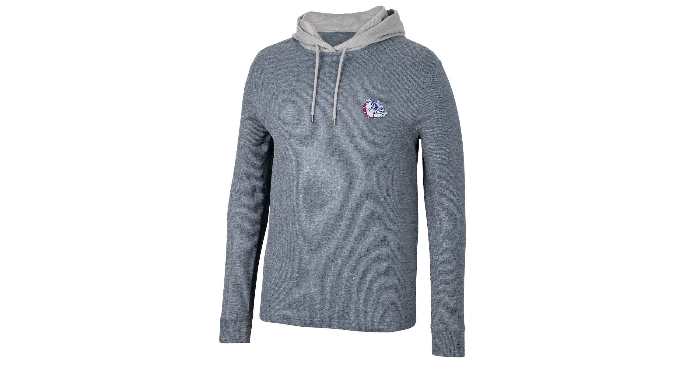 Gonzaga University Bulldogs NCAA Gonzaga Bulldogs Ballot Waffle-Knit Thermal Long Sleeve Hoodie T-Shirt