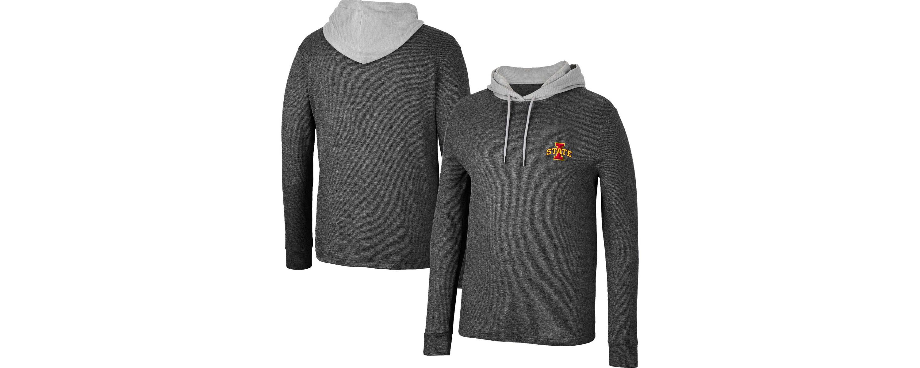 NCAA Iowa State Cyclones Ballot Waffle-Knit Thermal Long Sleeve Hoodie T-Shirt