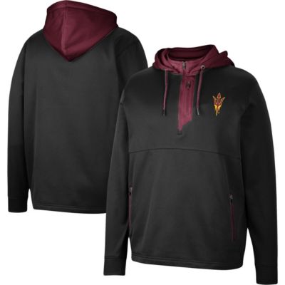 Colosseum Men's NCAA Arizona State Sun Devils Luge 3.0 Quarter-Zip Hoodie