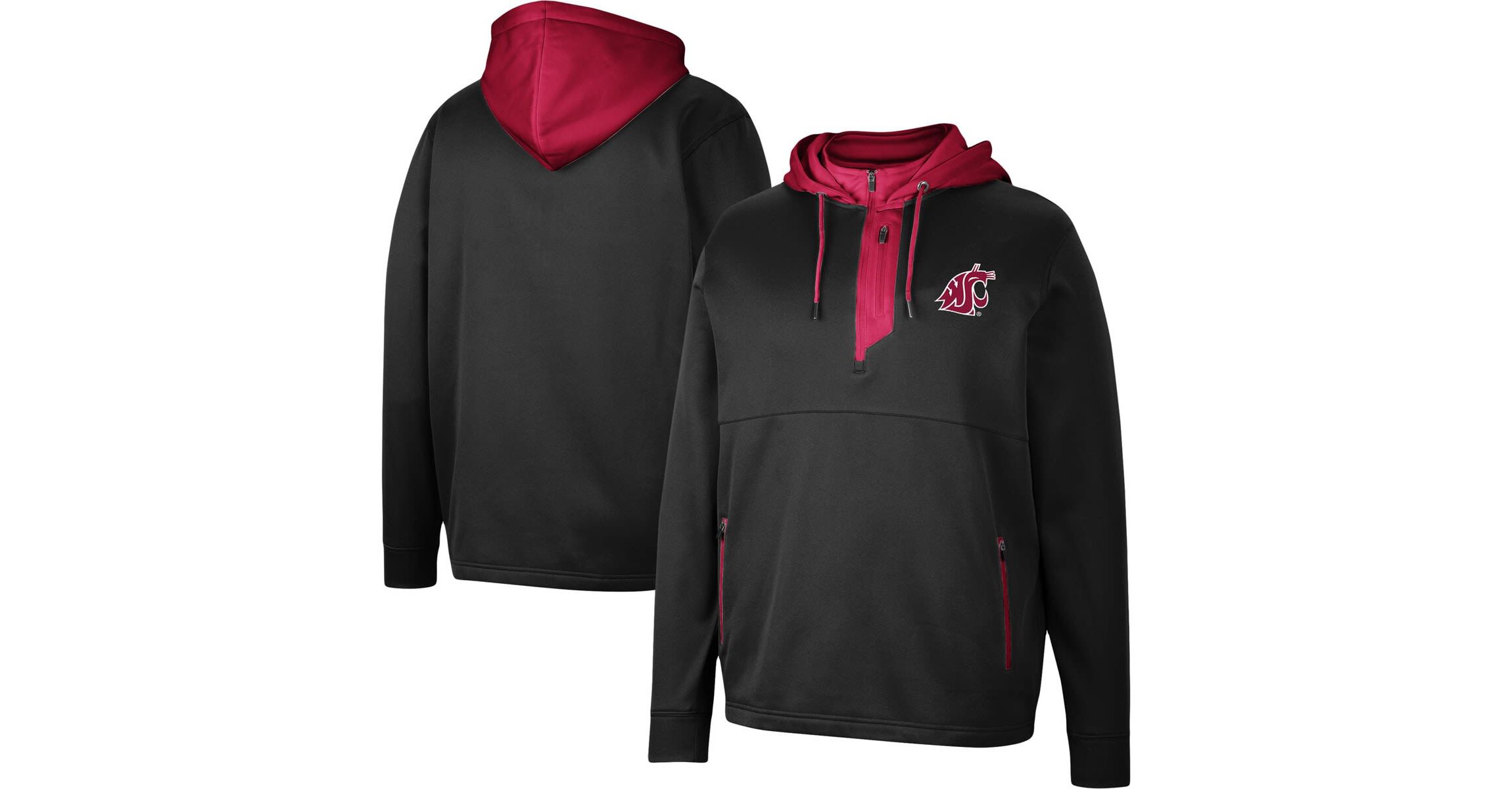 NCAA Washington State Cougars Luge 3.0 Quarter-Zip Hoodie