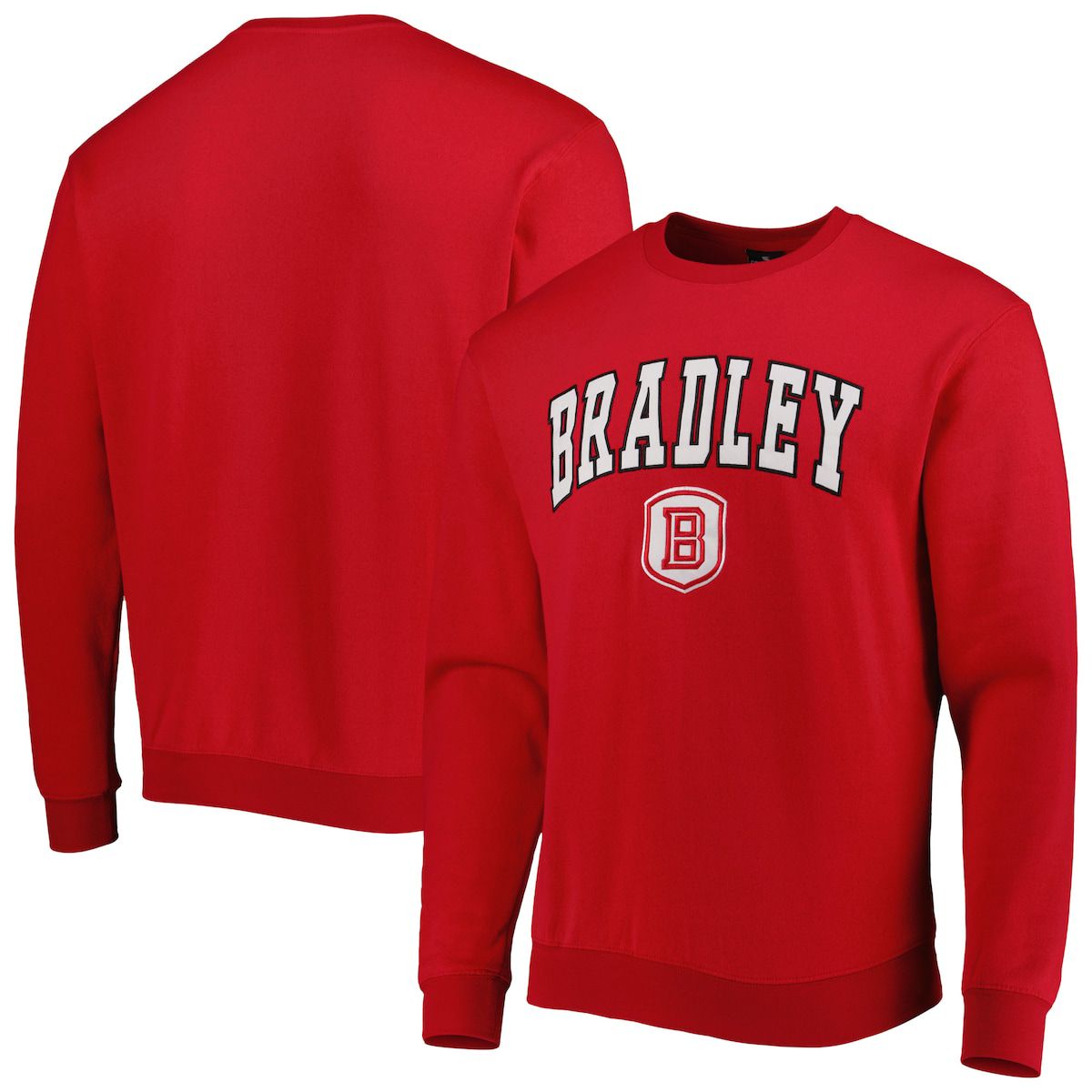 NCAA Bradley Braves Arch Over Logo Pullover Sweatshirt