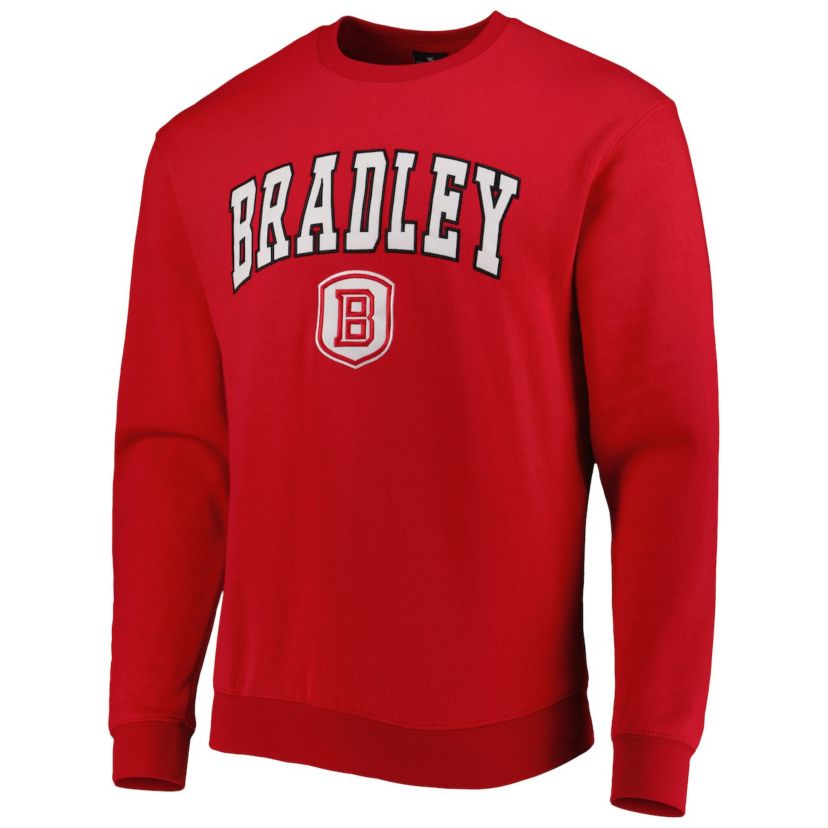 NCAA Bradley Braves Arch Over Logo Pullover Sweatshirt