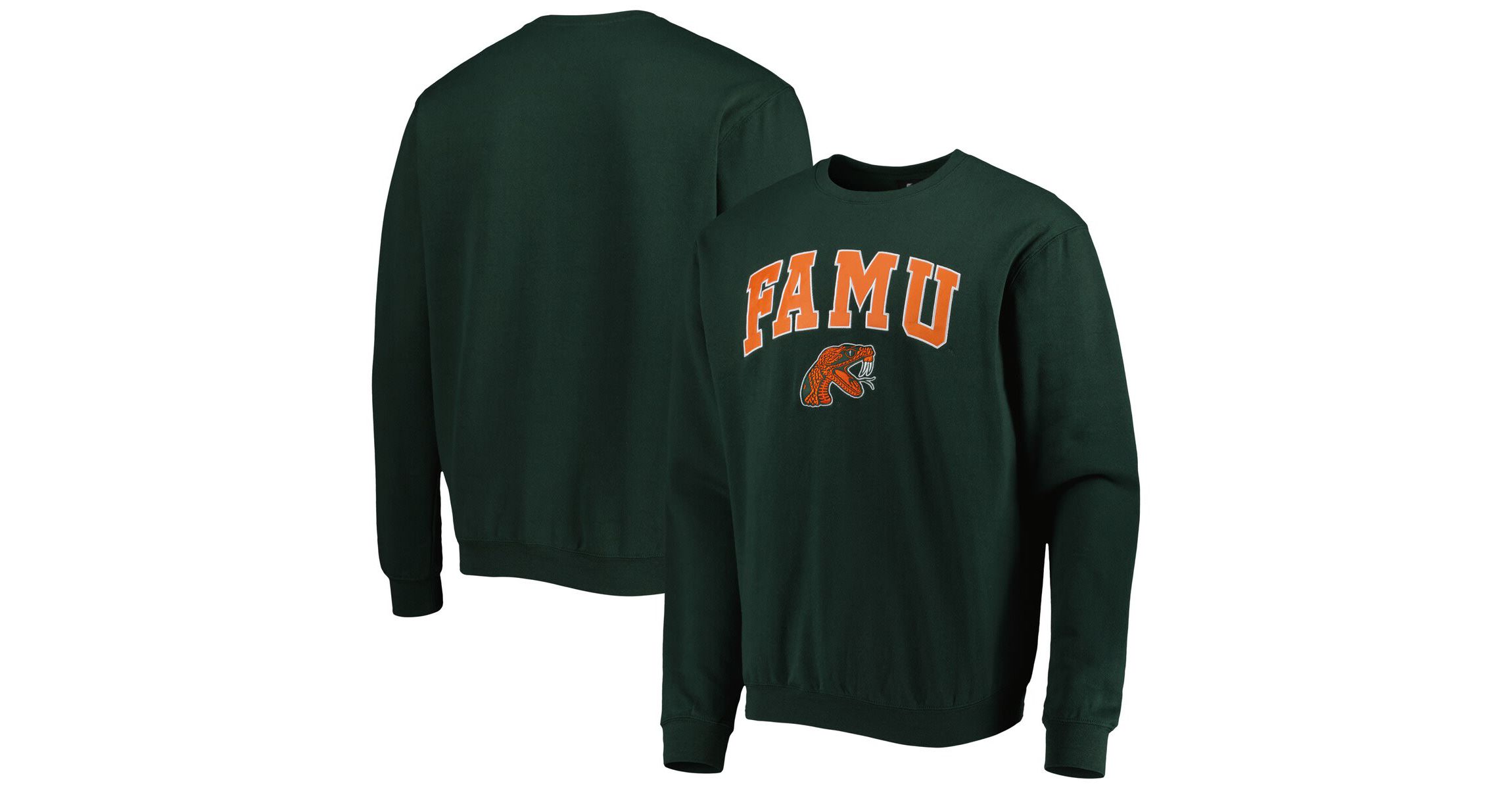NCAA Florida A&M Rattlers Arch Over Logo Pullover Sweatshirt