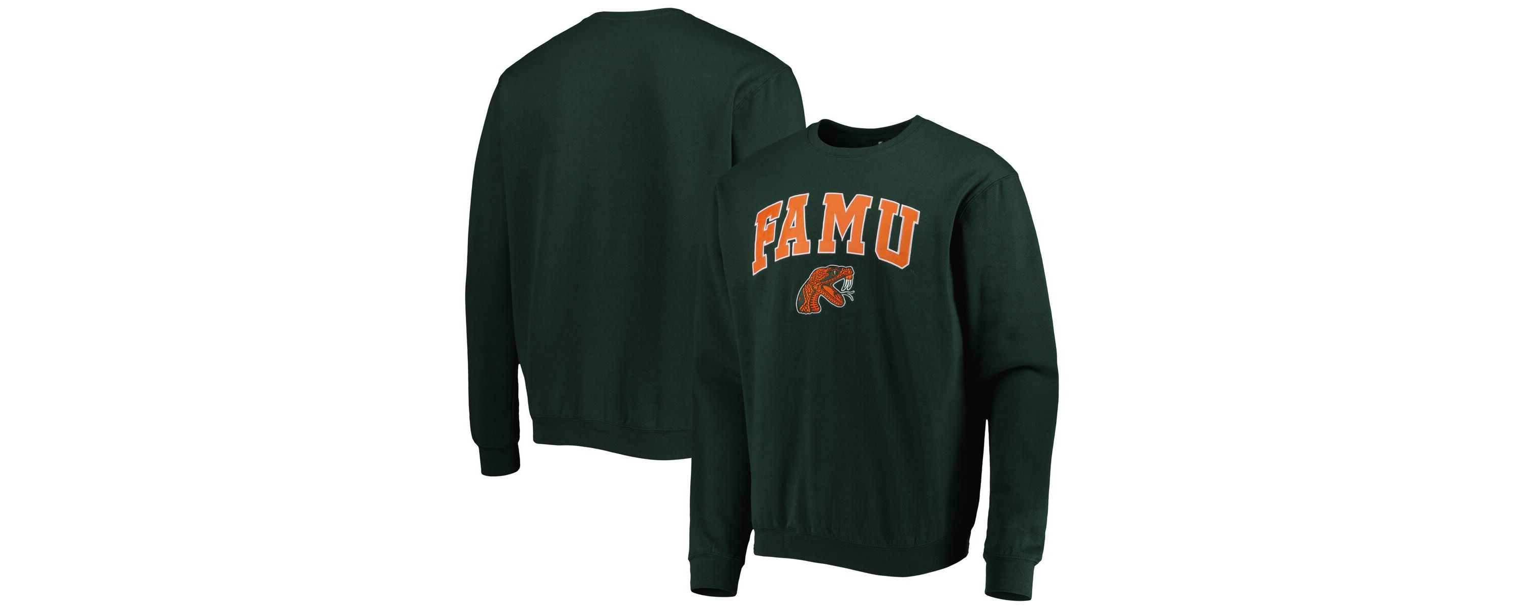 NCAA Florida A&M Rattlers Arch Over Logo Pullover Sweatshirt
