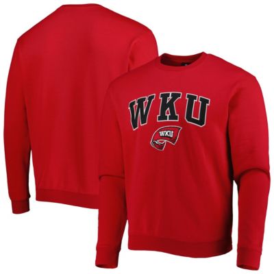 Colosseum Men's NCAA Western Kentucky Hilltoppers Arch Over Logo Pullover Sweatshirt, Red, Small