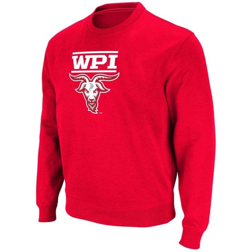 NCAA Worcester Polytechnic Institute Engineers Arch Over Logo Pullover Sweatshirt
