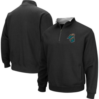 Colosseum Men's NCAA Coastal Carolina Chanticleers Tortugas Quarter-Zip Sweatshirt, Black, Small