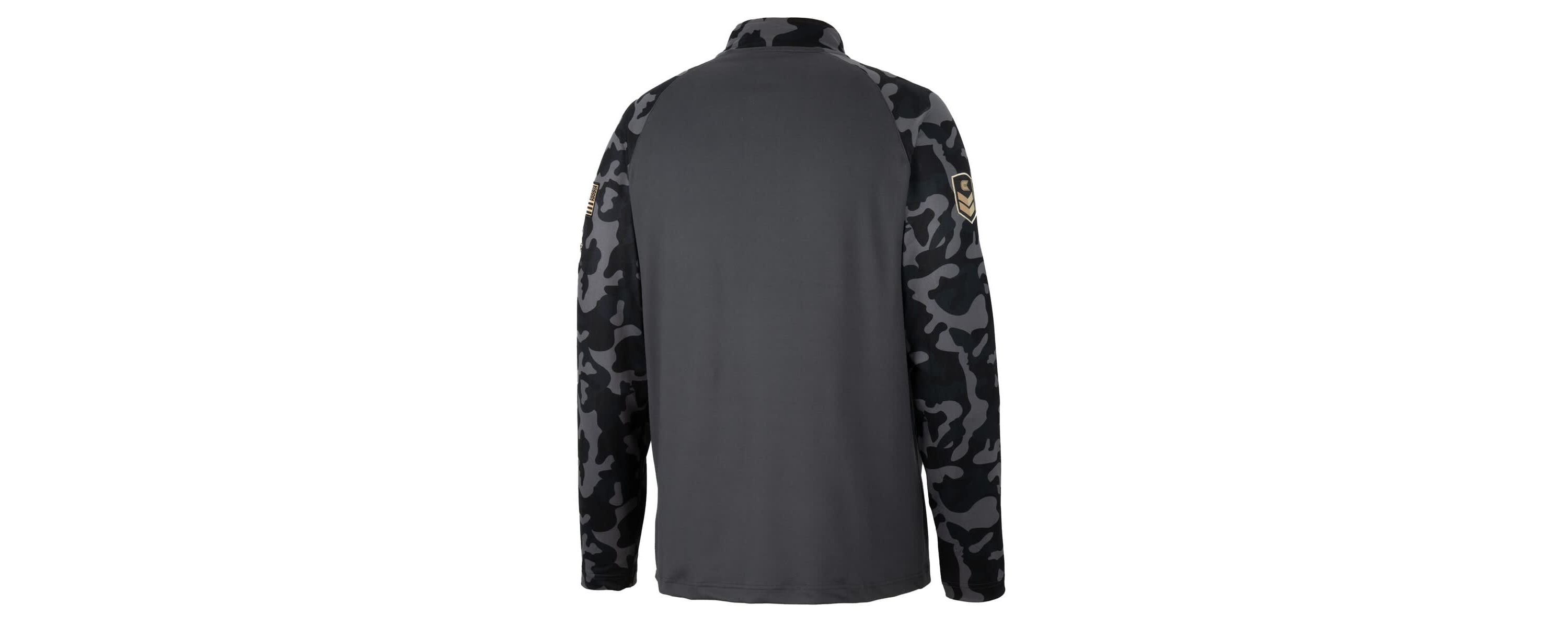 NCAA Nebraska Huskers OHT Military Appreciation Long Range Raglan Quarter-Zip Jacket