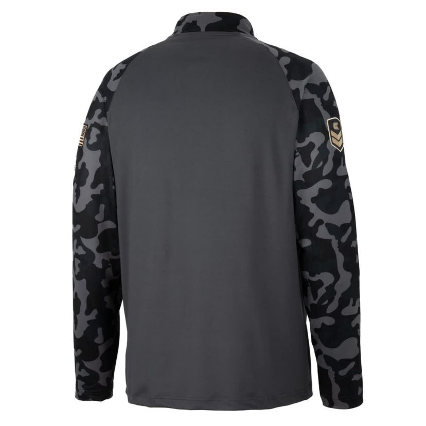 NCAA Nebraska Huskers OHT Military Appreciation Long Range Raglan Quarter-Zip Jacket