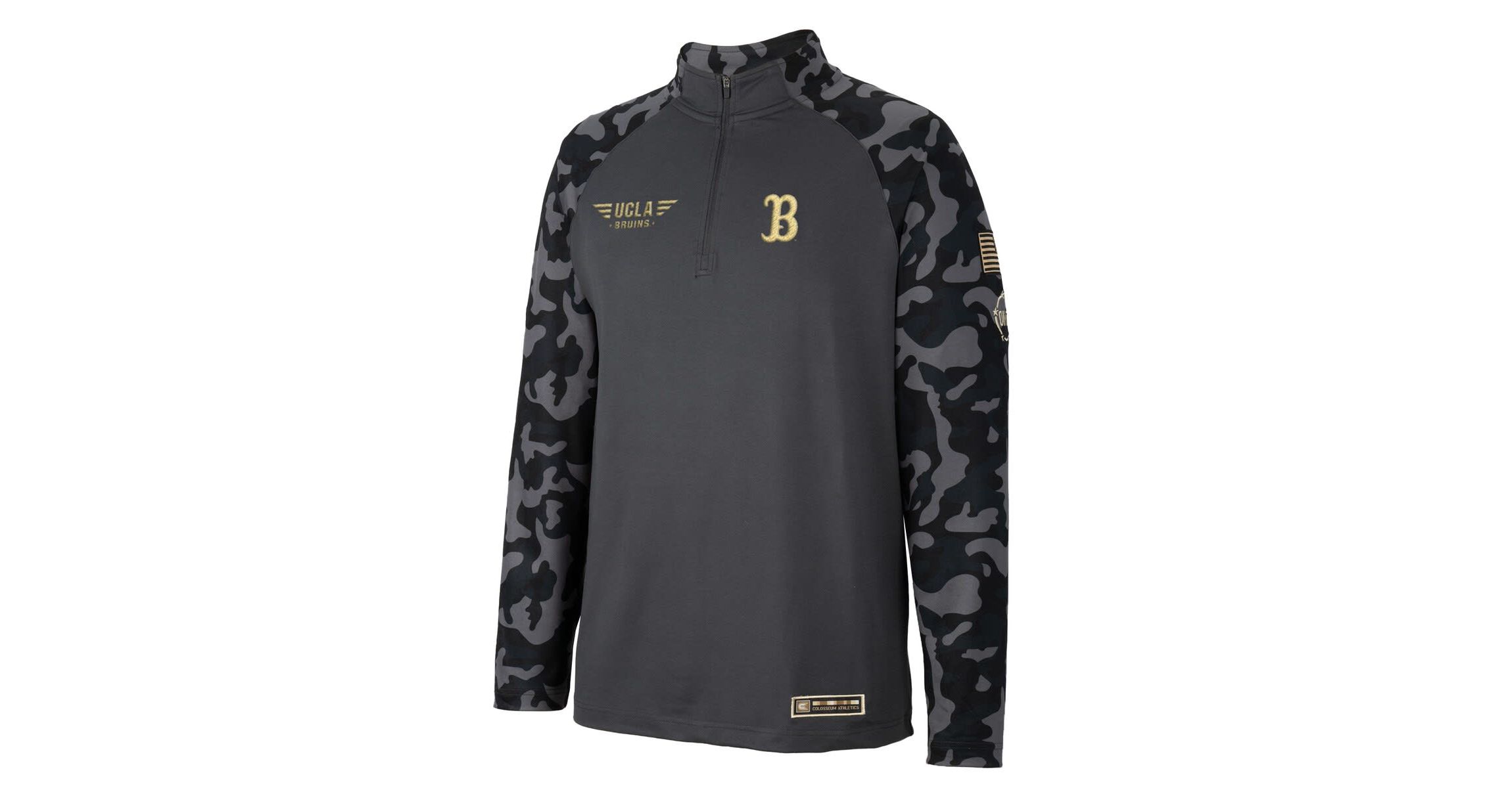 NCAA UCLA Bruins OHT Military Appreciation Long Range Raglan Quarter-Zip Jacket