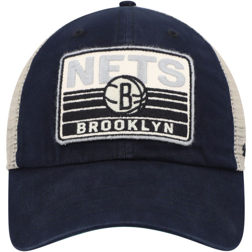 NBA Black/Natural Brooklyn Nets Four Stroke Clean Up Snapback Hat