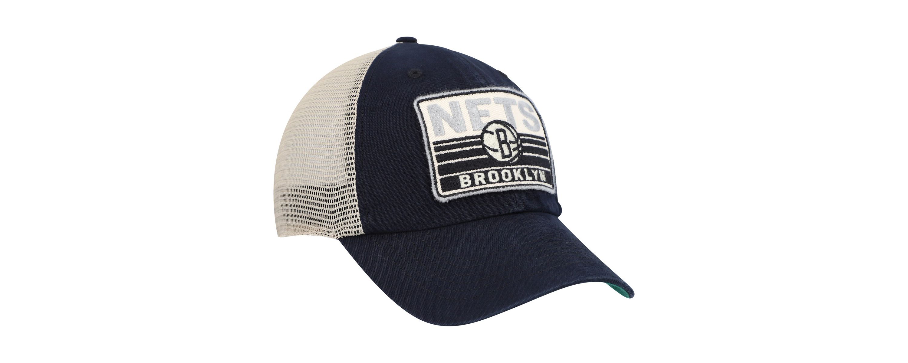 NBA Black/Natural Brooklyn Nets Four Stroke Clean Up Snapback Hat