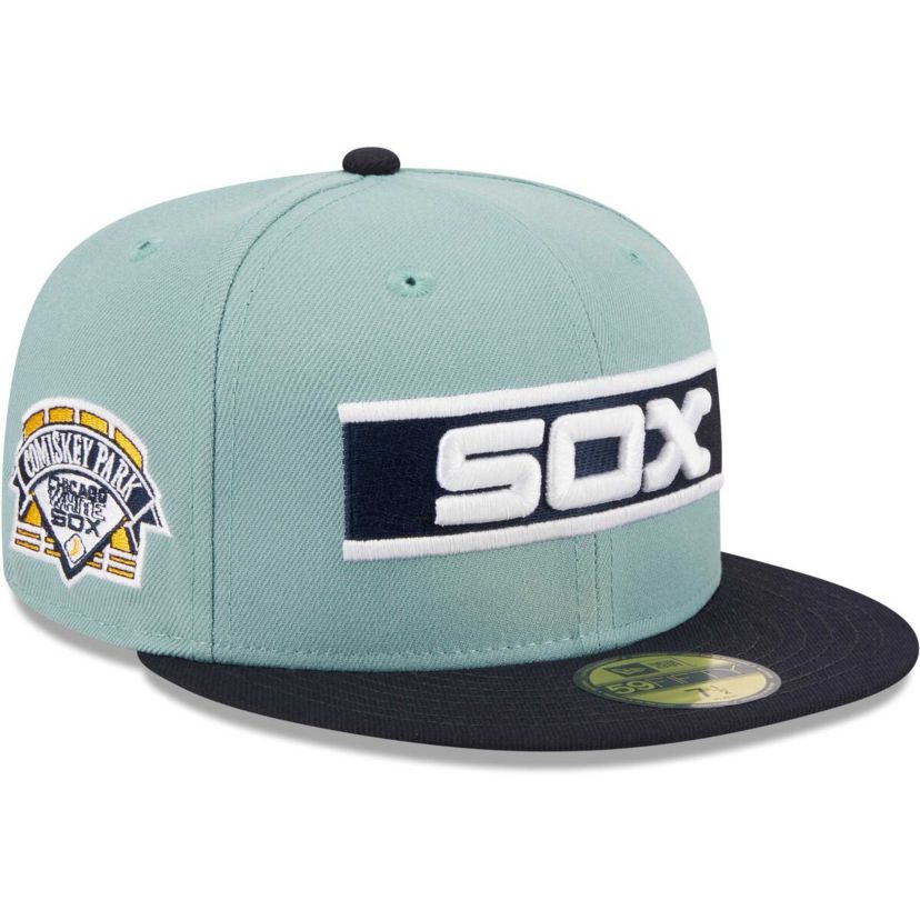 Chicago White Sox MLB Light Blue/Navy Chicago Sox Beach Kiss 59FIFTY Fitted Hat