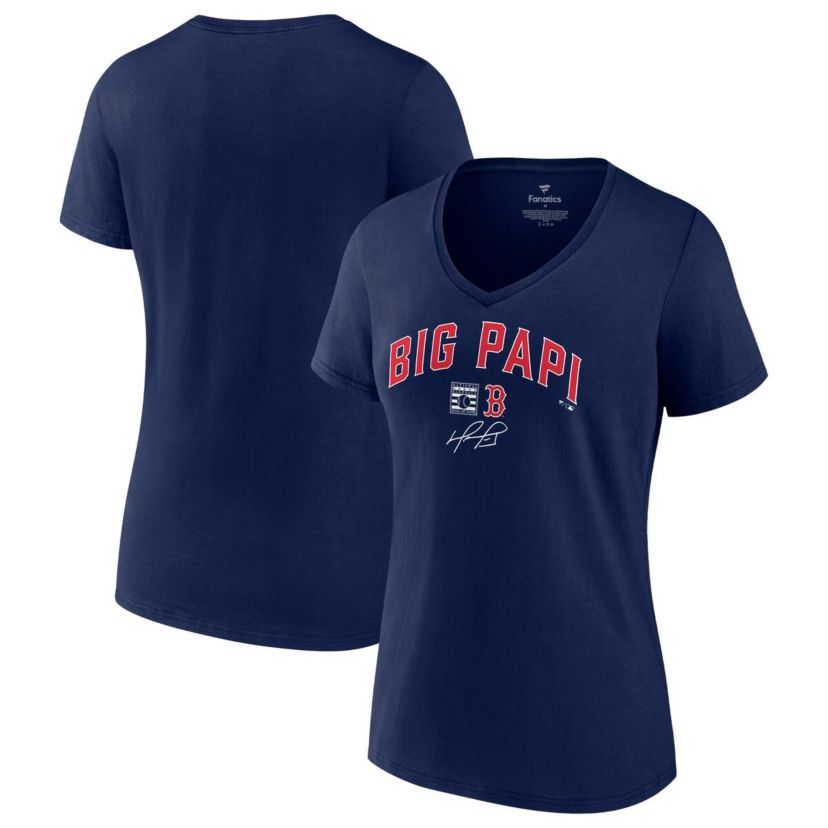 Boston Red Sox MLB Fanatics David Ortiz Boston Sox Big Papi Graphic V-Neck T-Shirt