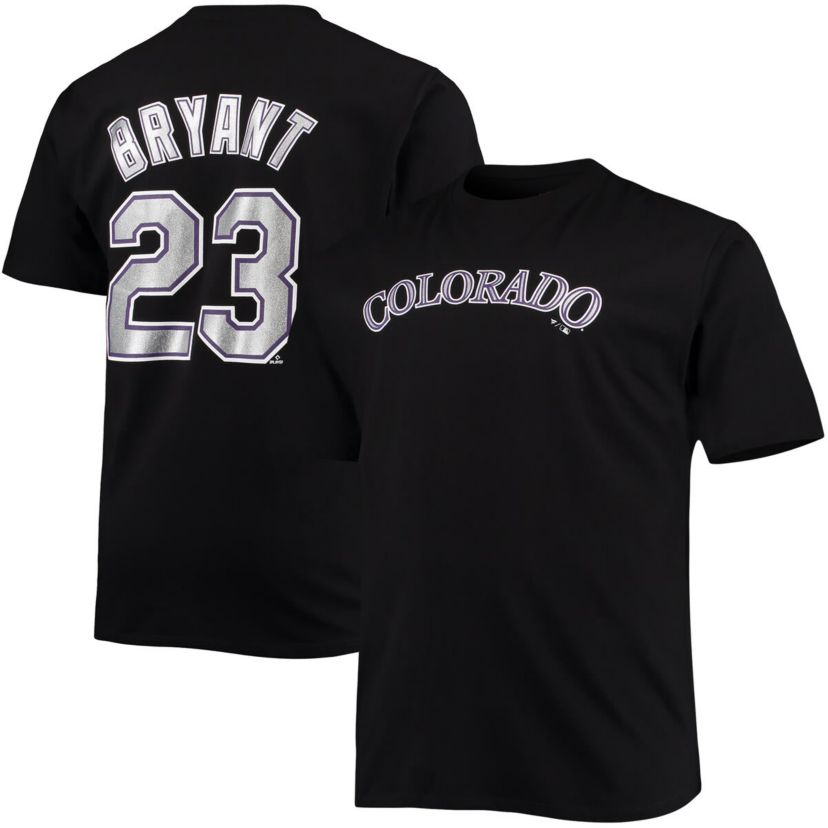 MLB Fanatics Kris Bryant Colorado Rockies Big & Tall Name & Number T-Shirt