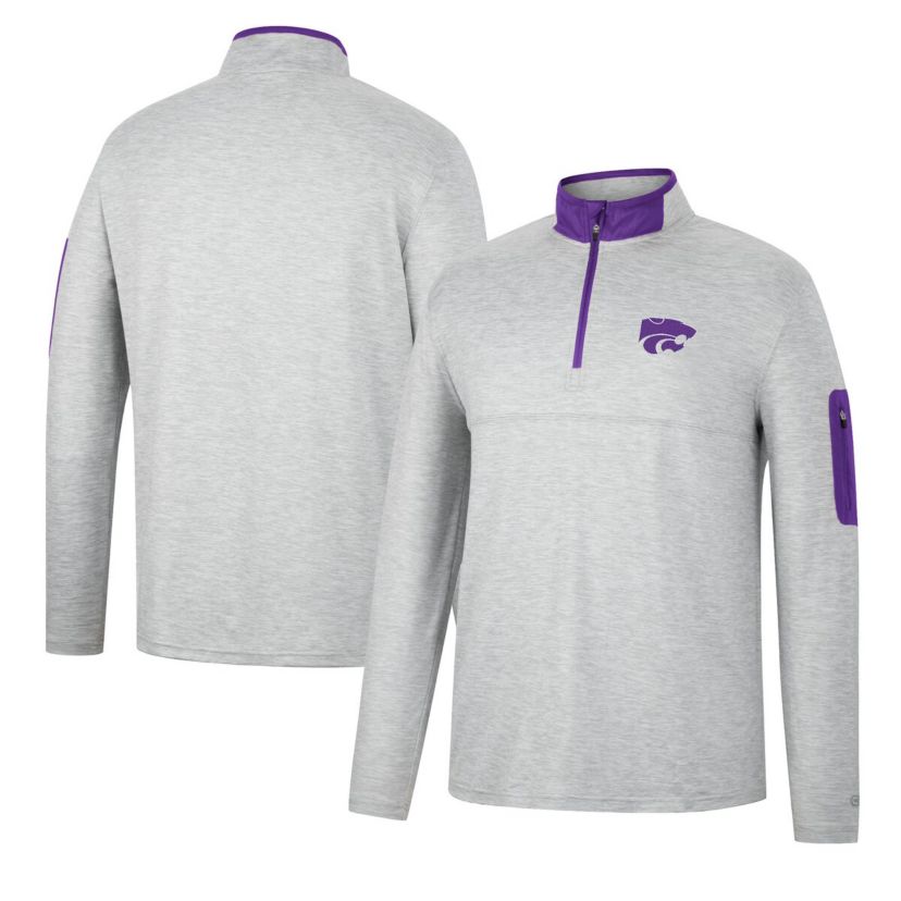 NCAA ed Kansas State Wildcats Country Club Windshirt Quarter-Zip Jacket