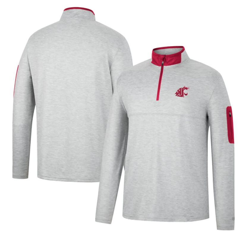 NCAA ed Washington State Cougars Country Club Windshirt Quarter-Zip Jacket