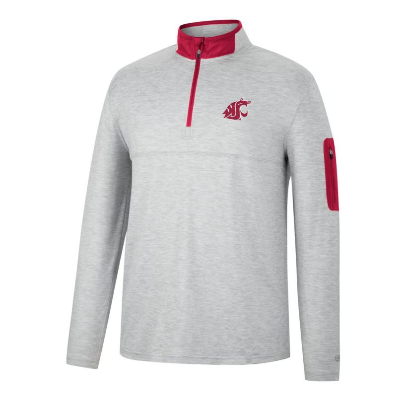 NCAA ed Washington State Cougars Country Club Windshirt Quarter-Zip Jacket