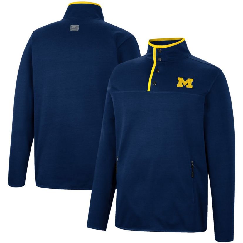 NCAA Michigan Wolverines Rebound Quarter-Snap Jacket