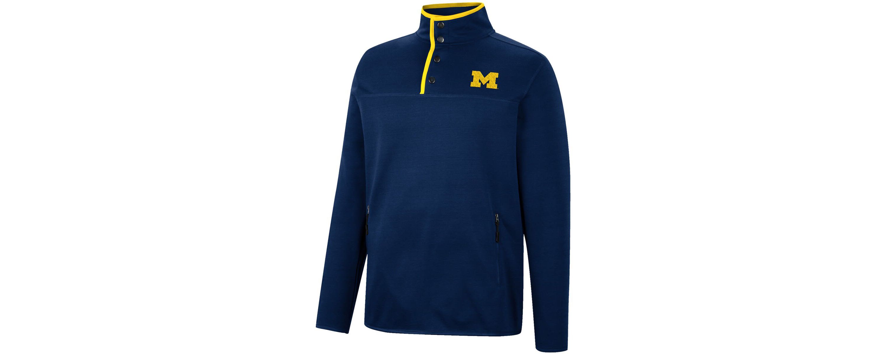 NCAA Michigan Wolverines Rebound Quarter-Snap Jacket