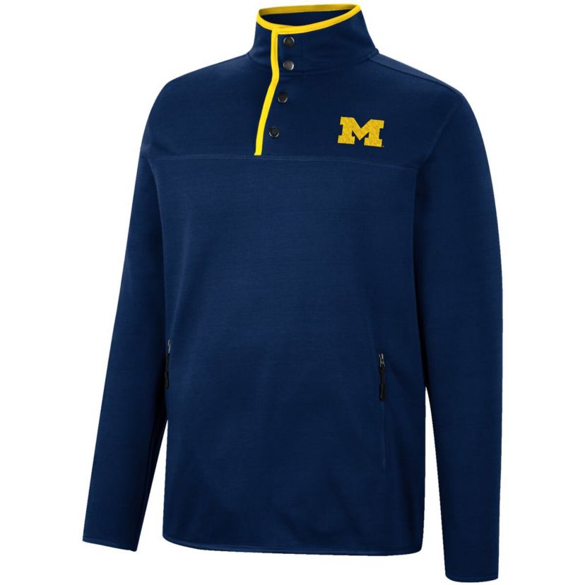NCAA Michigan Wolverines Rebound Quarter-Snap Jacket