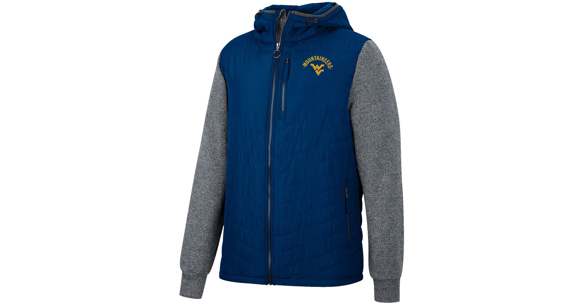 NCAA West Virginia Mountaineers Course Herringbone Full-Zip Hoodie