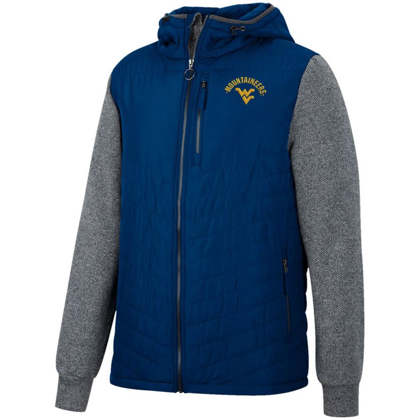 NCAA West Virginia Mountaineers Course Herringbone Full-Zip Hoodie