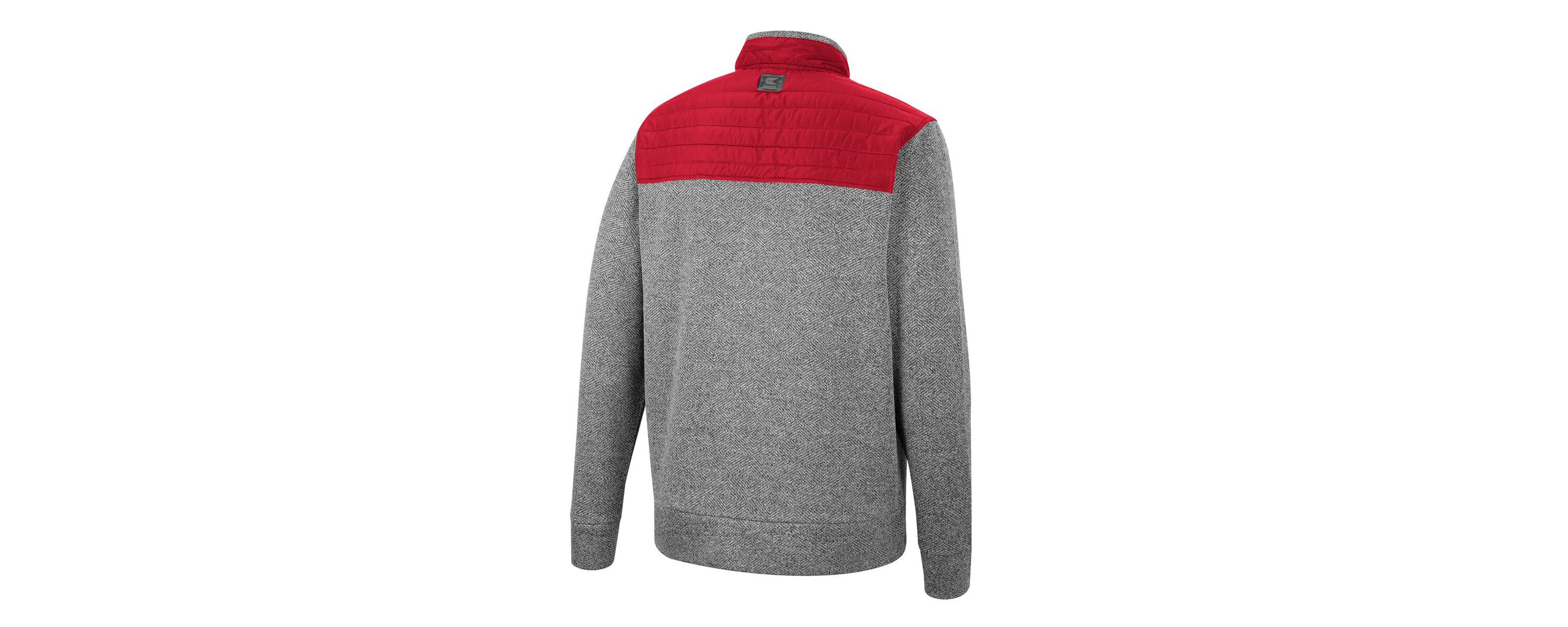NCAA Gray/Cardinal Arkansas Razorbacks Putter Herringbone Full-Zip Jacket