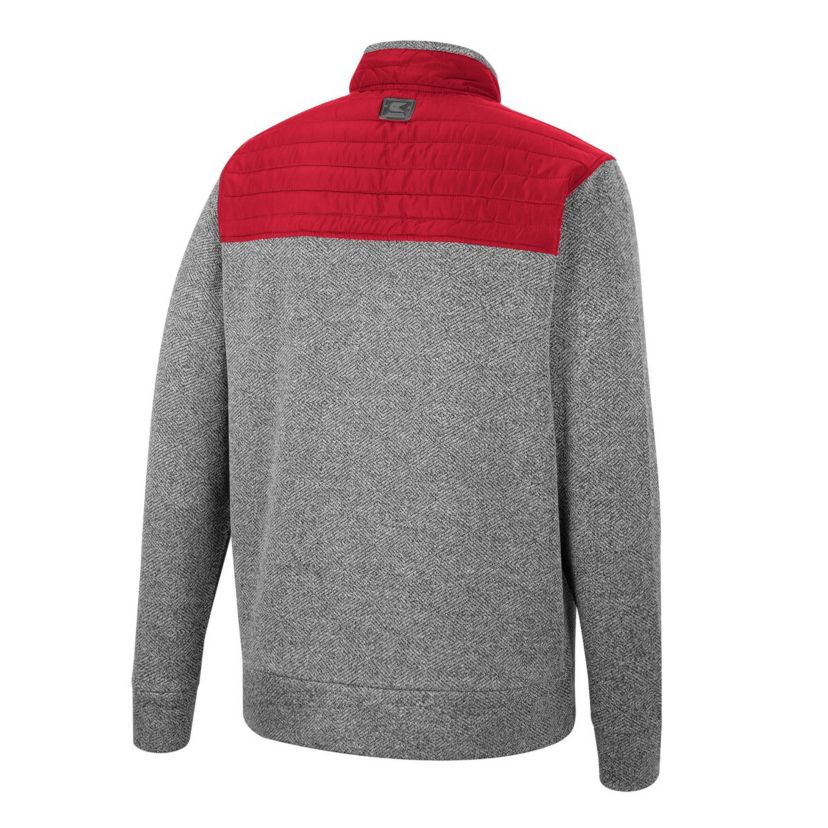NCAA Gray/Cardinal Arkansas Razorbacks Putter Herringbone Full-Zip Jacket