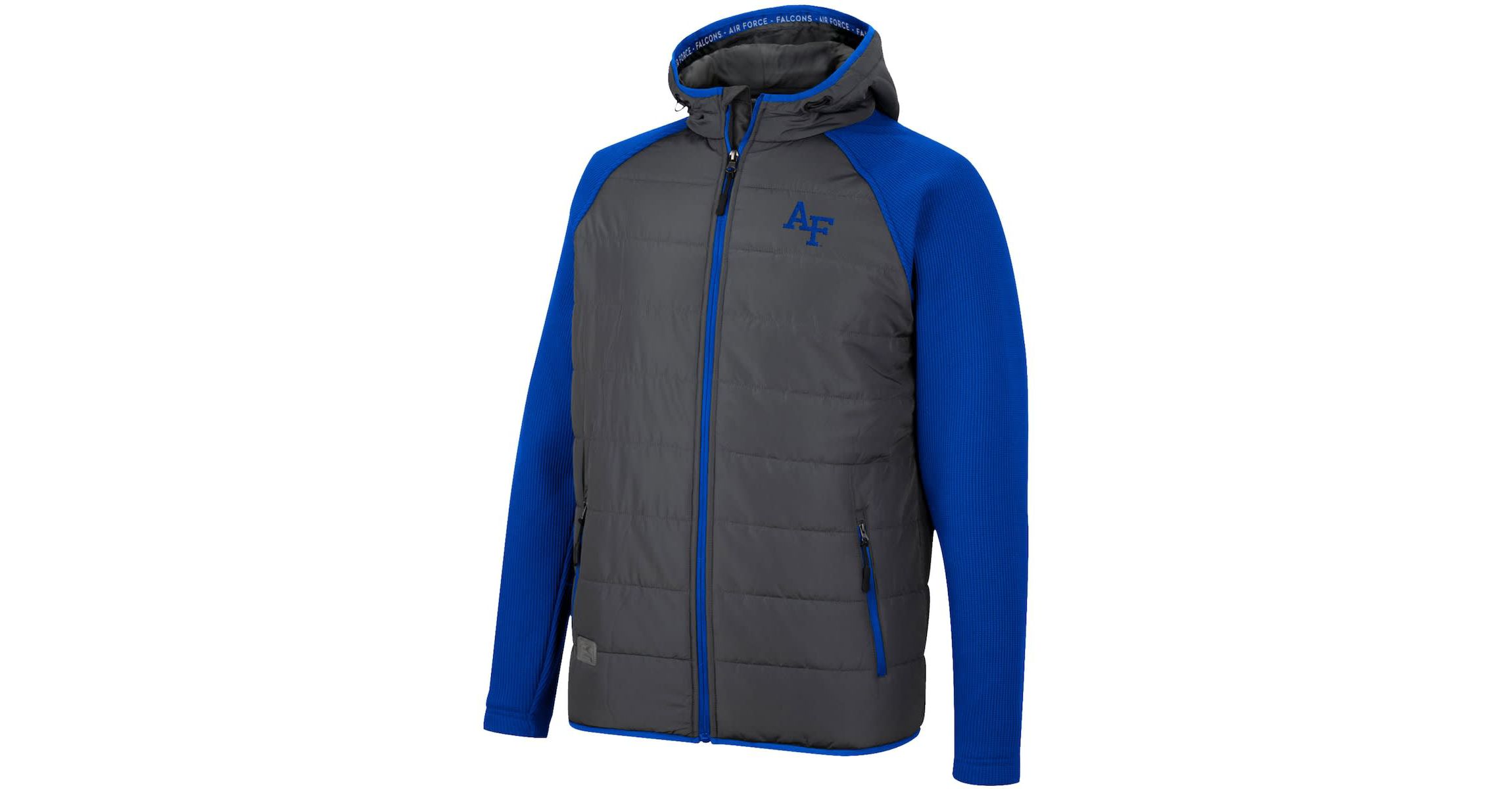 NCAA Charcoal/Royal Air Force Falcons Good On You Raglan Full-Zip Jacket
