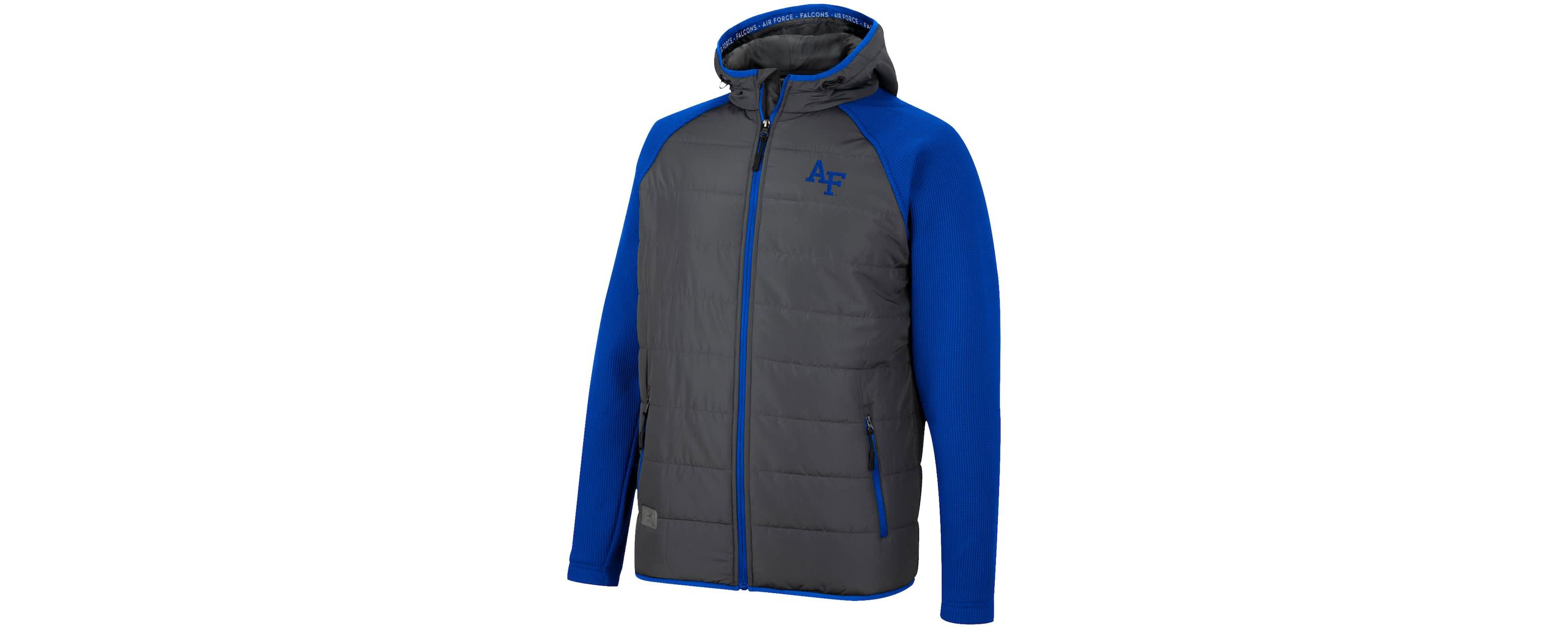 NCAA Charcoal/Royal Air Force Falcons Good On You Raglan Full-Zip Jacket