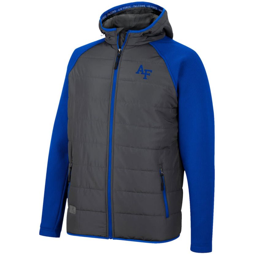 NCAA Charcoal/Royal Air Force Falcons Good On You Raglan Full-Zip Jacket