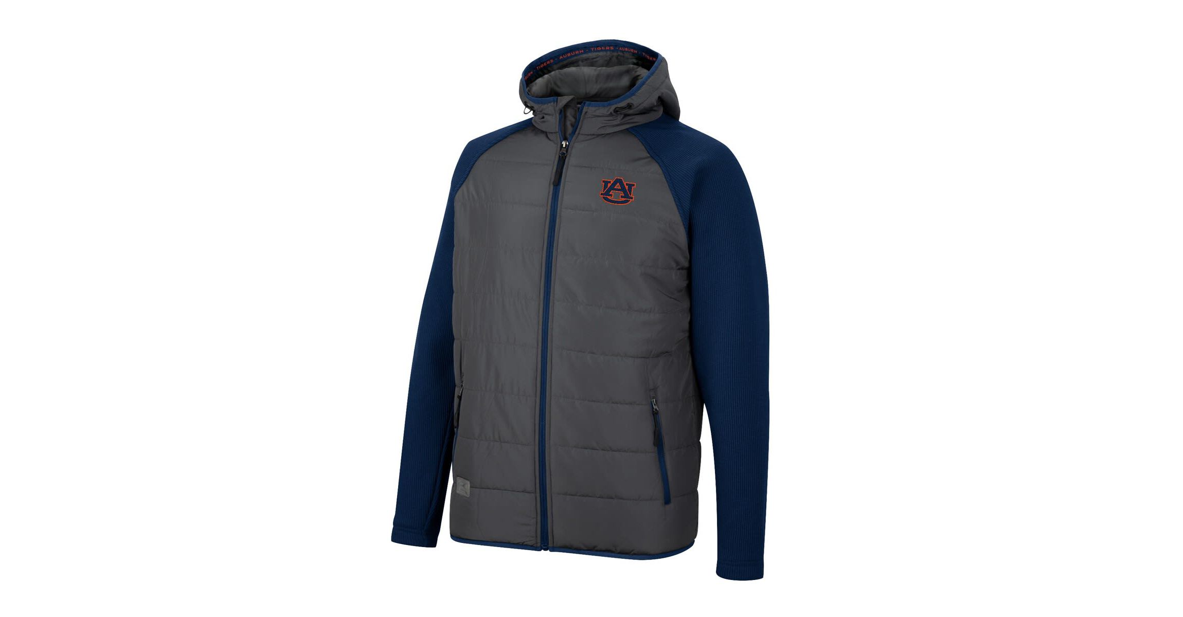 NCAA Charcoal/Navy Auburn Tigers Good On You Raglan Full-Zip Jacket