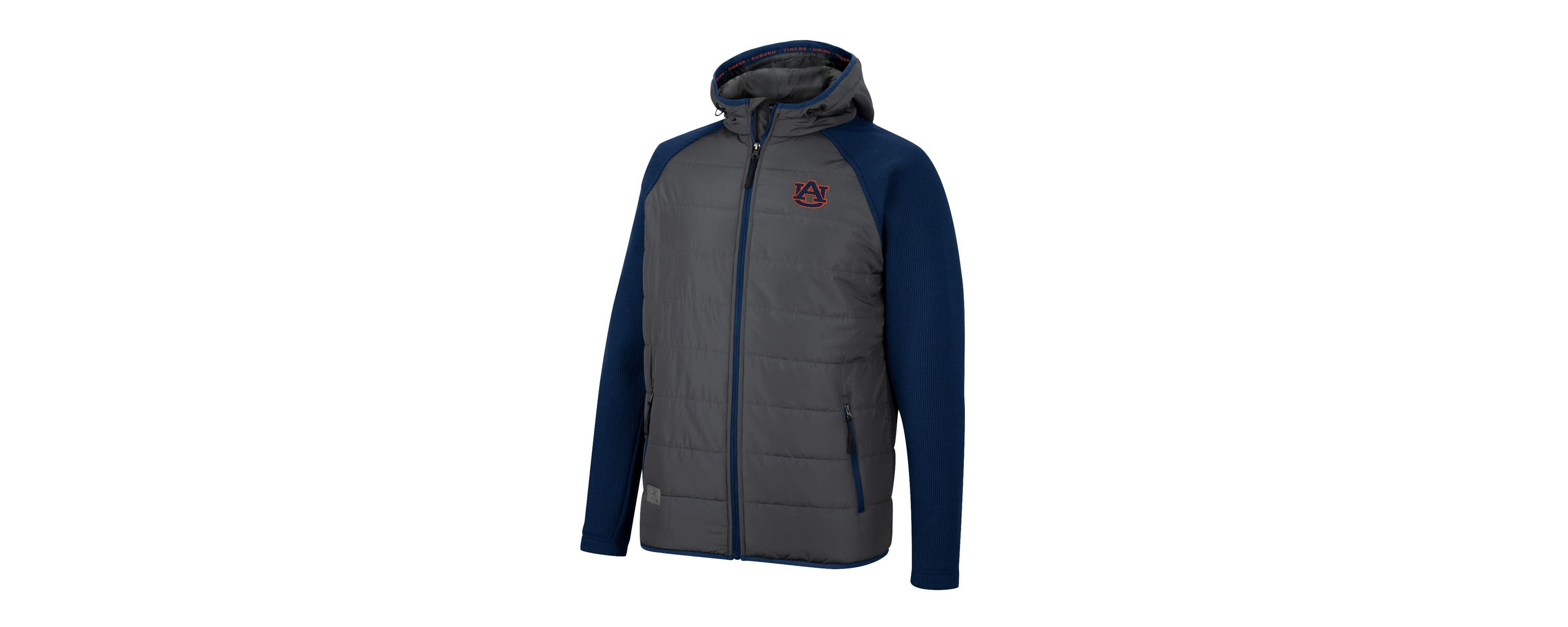 NCAA Charcoal/Navy Auburn Tigers Good On You Raglan Full-Zip Jacket