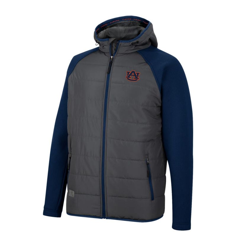 NCAA Charcoal/Navy Auburn Tigers Good On You Raglan Full-Zip Jacket