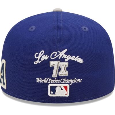 MLB Royal/Gray Los Angeles Dodgers 2020 World Series s Letterman 59FIFTY Fitted Hat