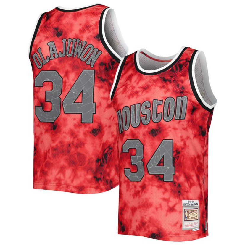 NBA Hakeem Olajuwon Houston Rockets 1993/94 Galaxy Swingman Jersey