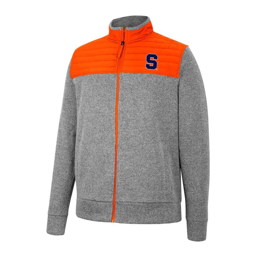 Syracuse Orange NCAA Charcoal/Orange Syracuse Putter Herringbone Full-Zip Jacket